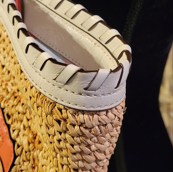 Coach Limited Edition Hamptons Editorial Weekend Straw Dragonfly Flower Tote 213 - Picture 9 of 17